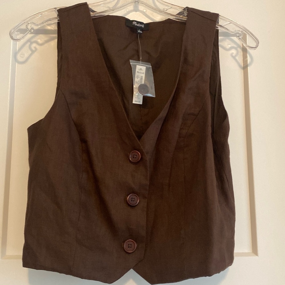 Madewell linen vest